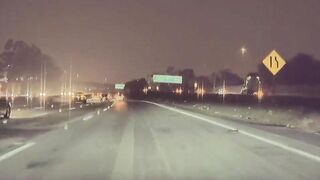 Honda Civic Flies Into The Air After Colliding With Semi-trailer