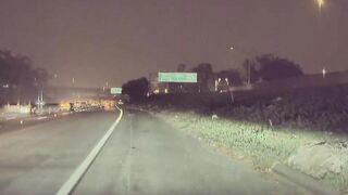 Honda Civic Flies Into The Air After Colliding With Semi-trailer