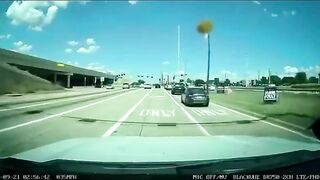 Horrifying Moment A Semi-trailer Truck Veers Off An Overpass