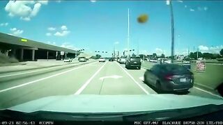 Horrifying Moment A Semi-trailer Truck Veers Off An Overpass