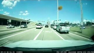 Horrifying Moment A Semi-trailer Truck Veers Off An Overpass