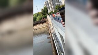 Houseboat Destroyed After Hitting Bridge
