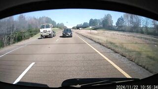 The Impatient Toyota Tried To Overtake The Chevrolet From The Right As It Merged