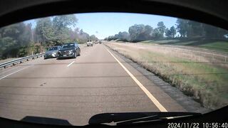 The Impatient Toyota Tried To Overtake The Chevrolet From The Right As It Merged
