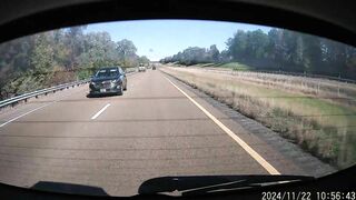 The Impatient Toyota Tried To Overtake The Chevrolet From The Right As It Merged