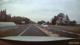 Idiot Driver In Japan Crashes Car On Highway