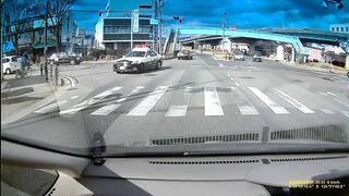 Japanese Police Car Accident