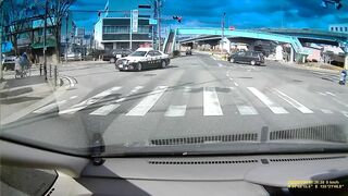 Japanese Police Car Accident