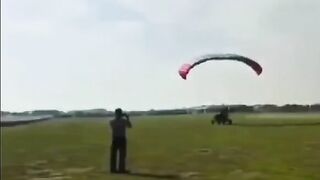 Man Films Paraglider Takeoff, But Misses The Best Part
