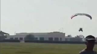 Man Films Paraglider Takeoff, But Misses The Best Part