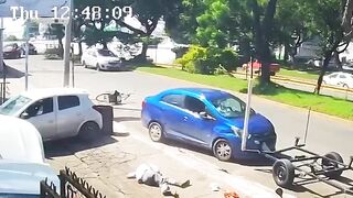 Mexican Cyclist Pelted With Rag Doll