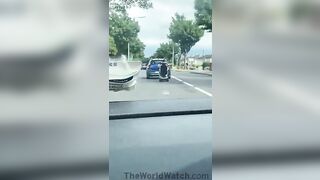 Electric Car Towed Away