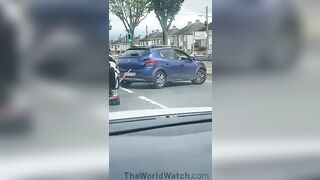 Electric Car Towed Away
