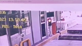 Maverick Cyclist Crashes While Trying To Avoid Toll Booth