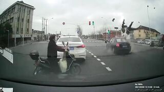 Violent Motorcycle Crash