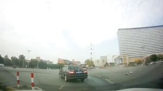 Violent Motorcycle Crash