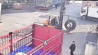 Never Stand Near A Forklift That Is Lifting.