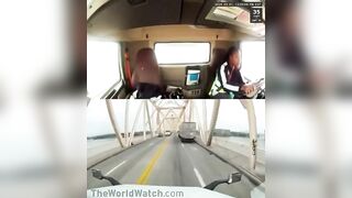 New Fear: Woman Trapped After Collision With Semi-trailer On Bridge