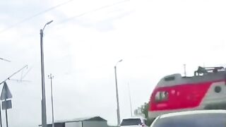 New Train And Nissan SUV