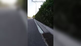 Tesla Driver's Carelessness Ruins Cyclist's Day