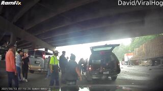 Other Drivers Quickly Drove The Driver Away