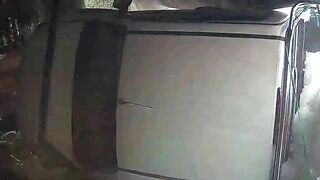 Out-of-control Pickup Truck Crashes Into Shop And Motorcycle
