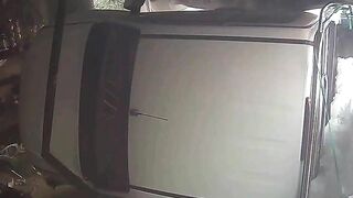 Out-of-control Pickup Truck Crashes Into Shop And Motorcycle