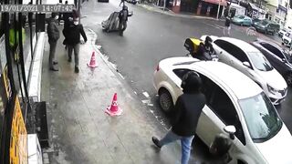 Pedestrian Injured By Falling Ice