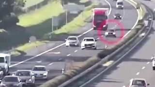 Out-of-control Car Crashes Into Multiple Vehicles
