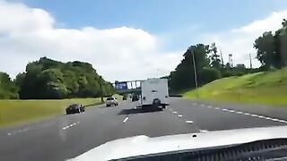 SUV Flipped While Towing An RV On Garden State Parkway