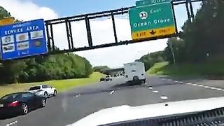 SUV Flipped While Towing An RV On Garden State Parkway