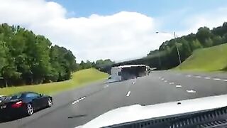 SUV Flipped While Towing An RV On Garden State Parkway