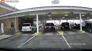 The SUV Left The Bank Drive-thru And Sped Away.