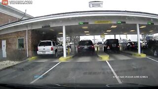 The SUV Left The Bank Drive-thru And Sped Away.