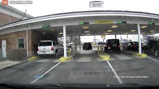 The SUV Left The Bank Drive-thru And Sped Away.