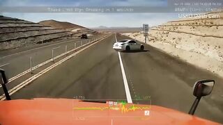 Crazy Collision Scene Captured By The Semi-trailer Dashcam