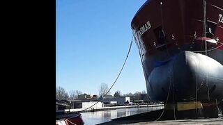 Dutch Dock Worker Nearly Crushed To Death After Ship Launch Failed