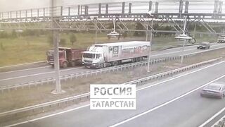 Slow-moving Truck Causes Accident