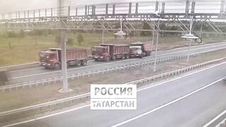 Slow-moving Truck Causes Accident