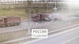 Slow-moving Truck Causes Accident