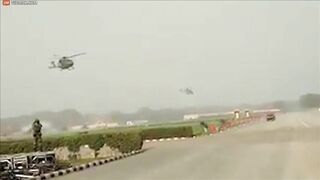 The Rope Of A Soldier's Helicopter Broke And The Soldier Fell To The Ground