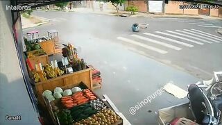 Speeding Cyclist Causes Accident On Road