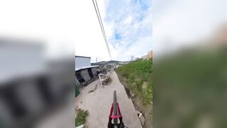 Cycling Up Steep Steps