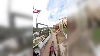 Cycling Up Steep Steps