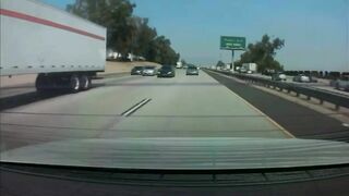 Street Racer Knocks Innocent Driver Under Semi-trailer