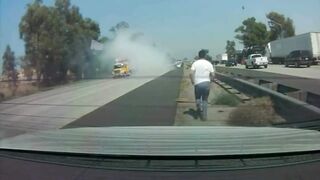 Street Racer Knocks Innocent Driver Under Semi-trailer