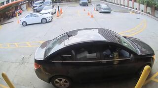 CCTV Footage Shows Car Crashing Into Hospital Emergency Room