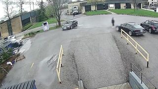 Surveillance Video Shows York Regional Police Officer Being Hit By Car