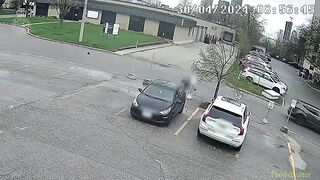 Surveillance Video Shows York Regional Police Officer Being Hit By Car