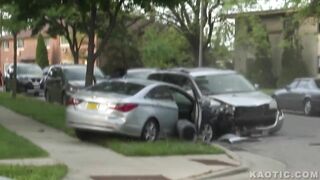 TV Crew Filming Hit-and-run Incident